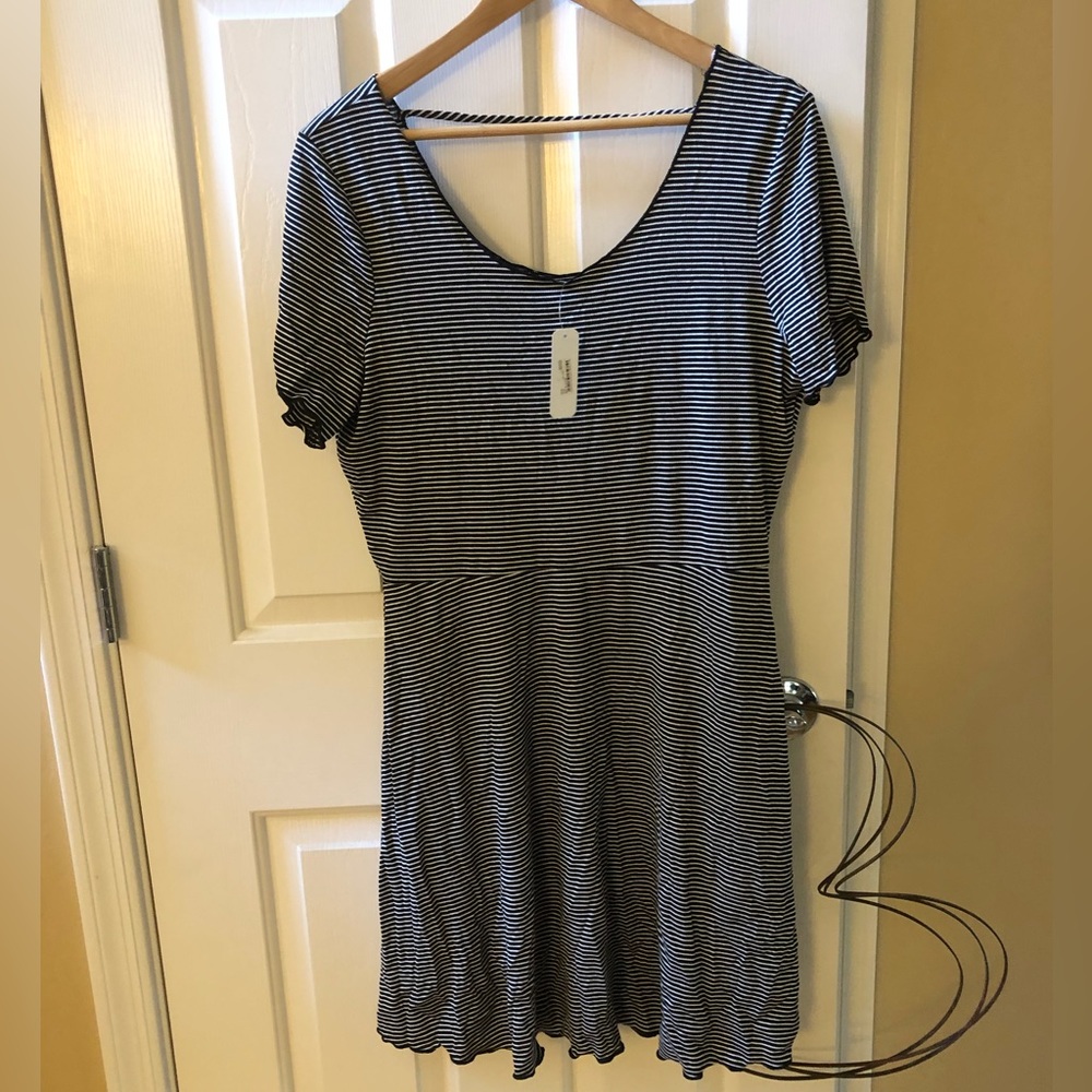 Charming Charlie dress Black and white stripe size large